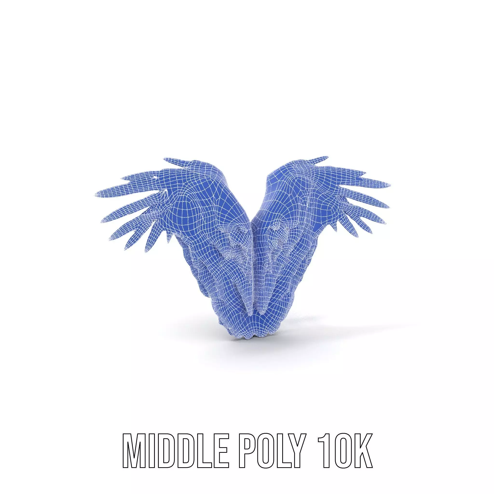 Elegant Feathered Wings model pack Low-poly 3D model_11