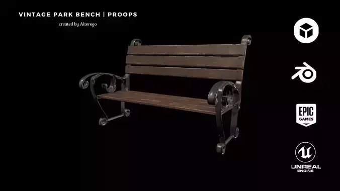 Vintage Park Bench - Street Proop