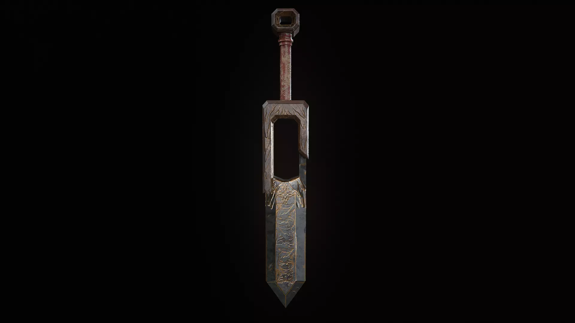 Holy Sword PBR FBX Low-poly 3D model_0