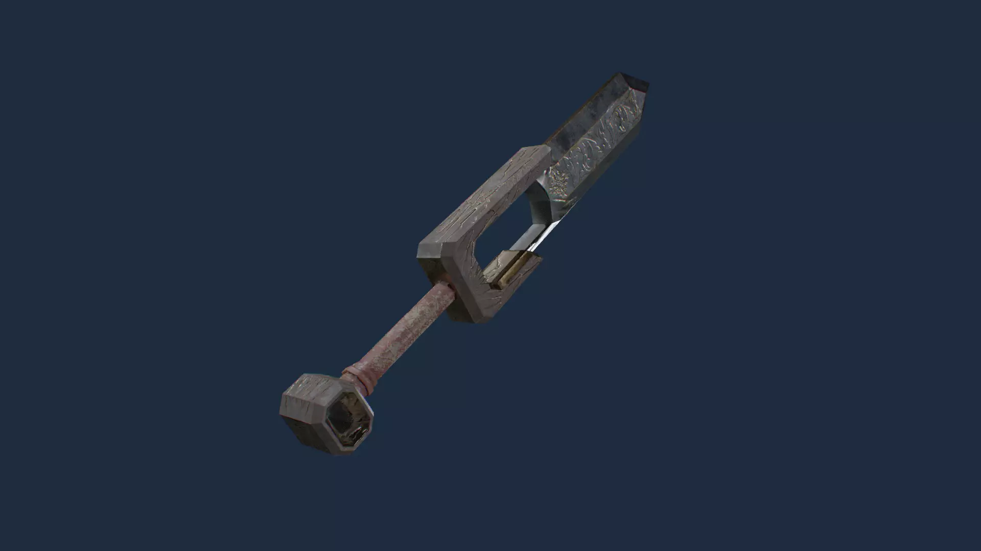 Holy Sword PBR FBX Low-poly 3D model_8