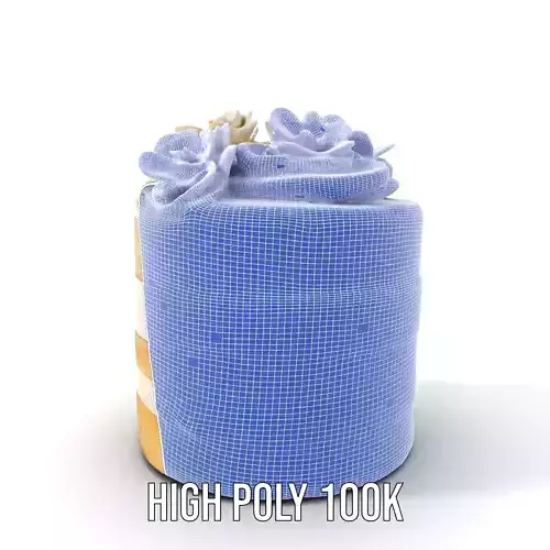Elegant Floral Cake model pack Low-poly 3D model 4