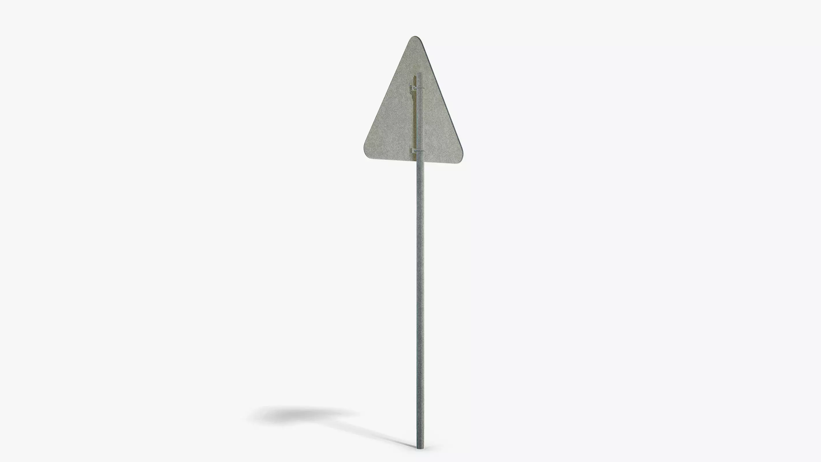 Slippery Road Sign Low-poly 3D model_4