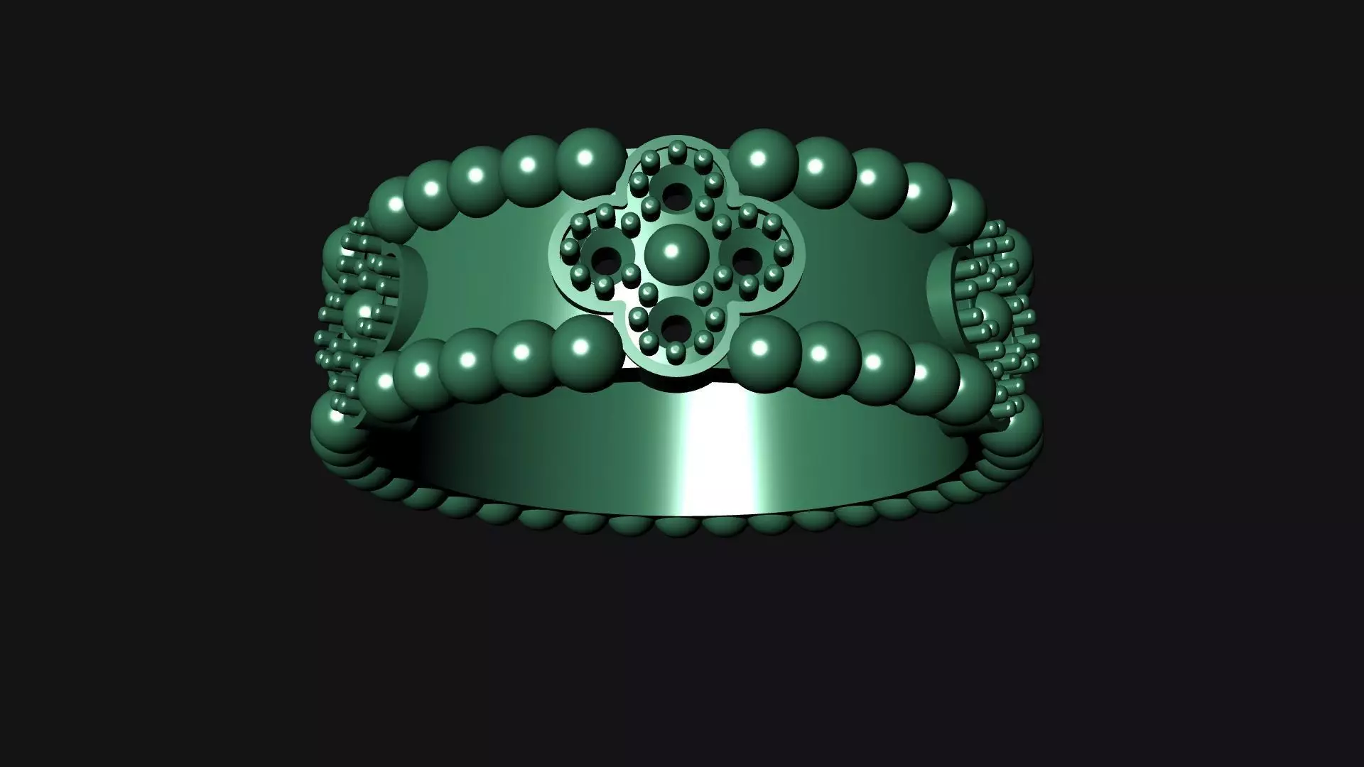 Diamonds ring  3D print model_3