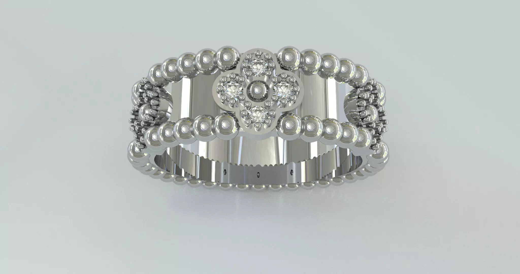 Diamonds ring  3D print model_2