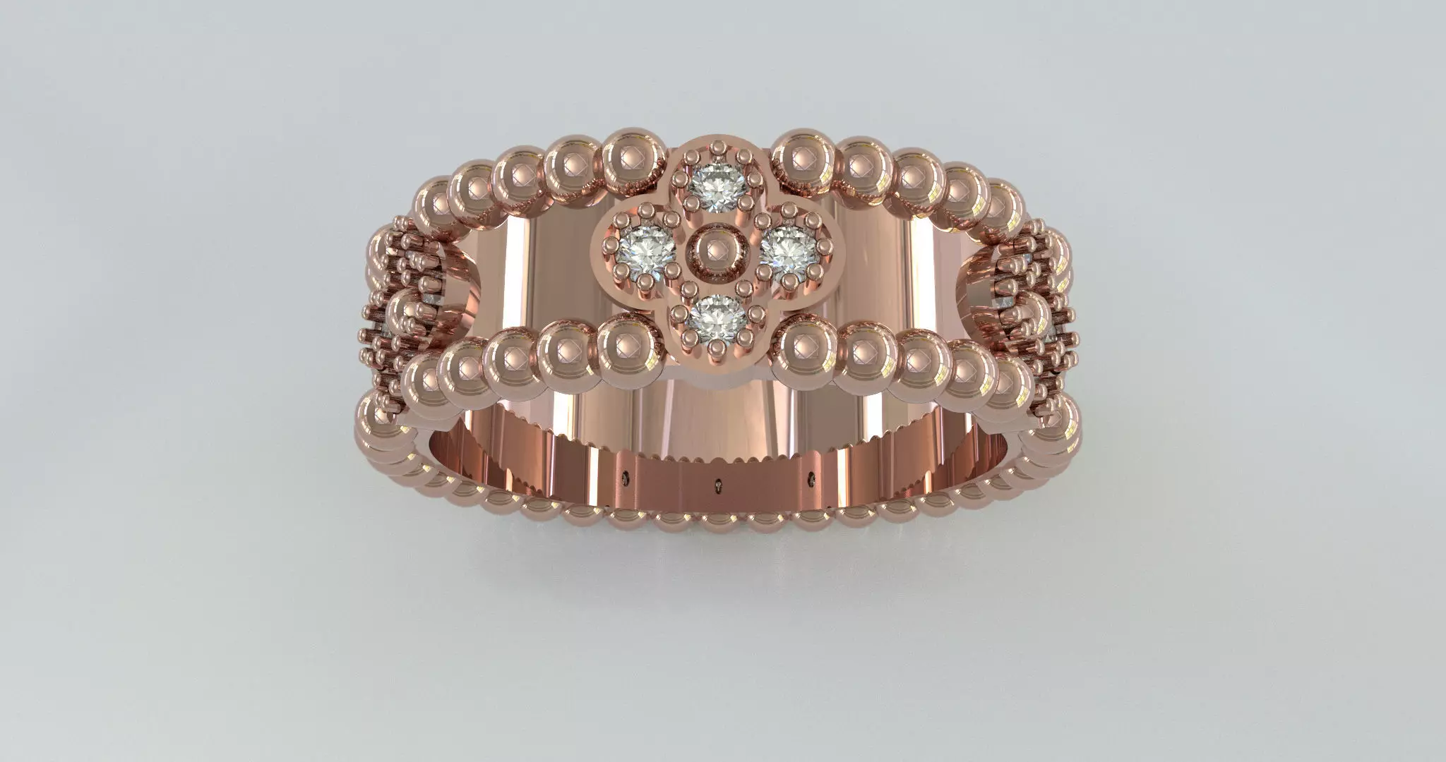 Diamonds ring  3D print model_1