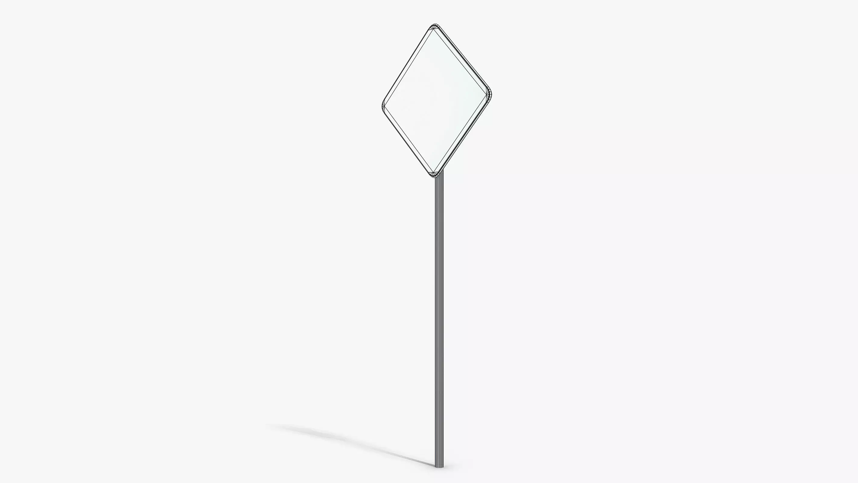 Damaged Traffic Jam Sign 3D model_11