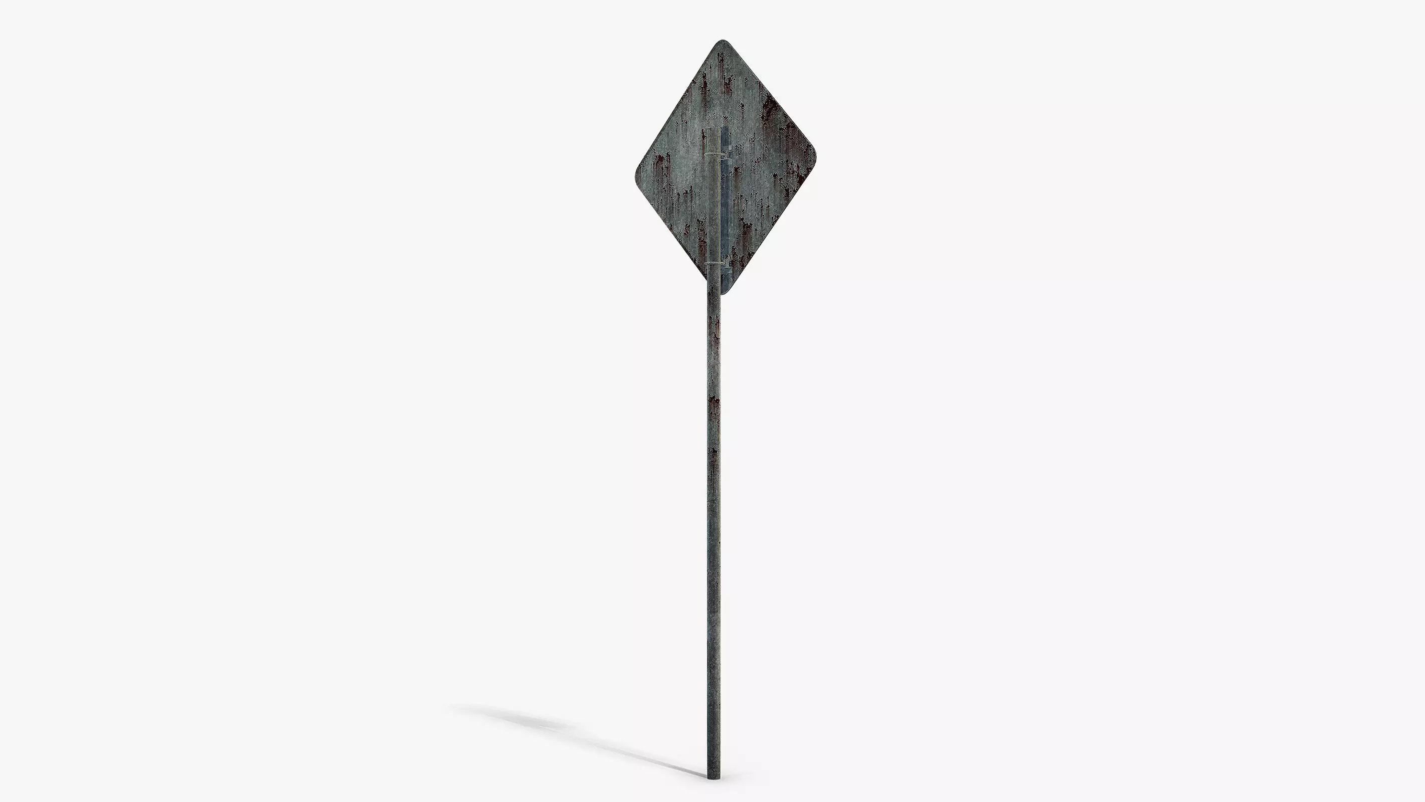 Damaged Traffic Jam Sign 3D model_2