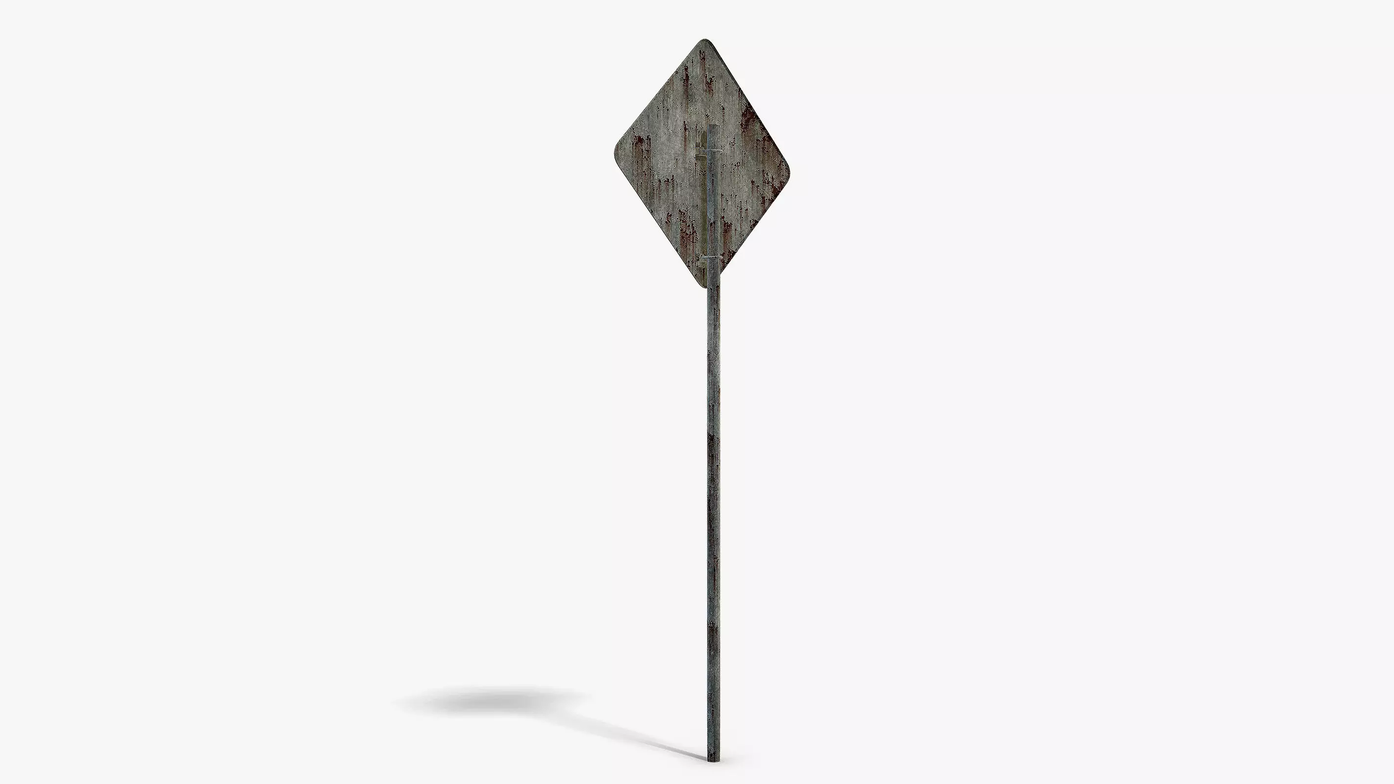 Damaged Traffic Jam Sign 3D model_4