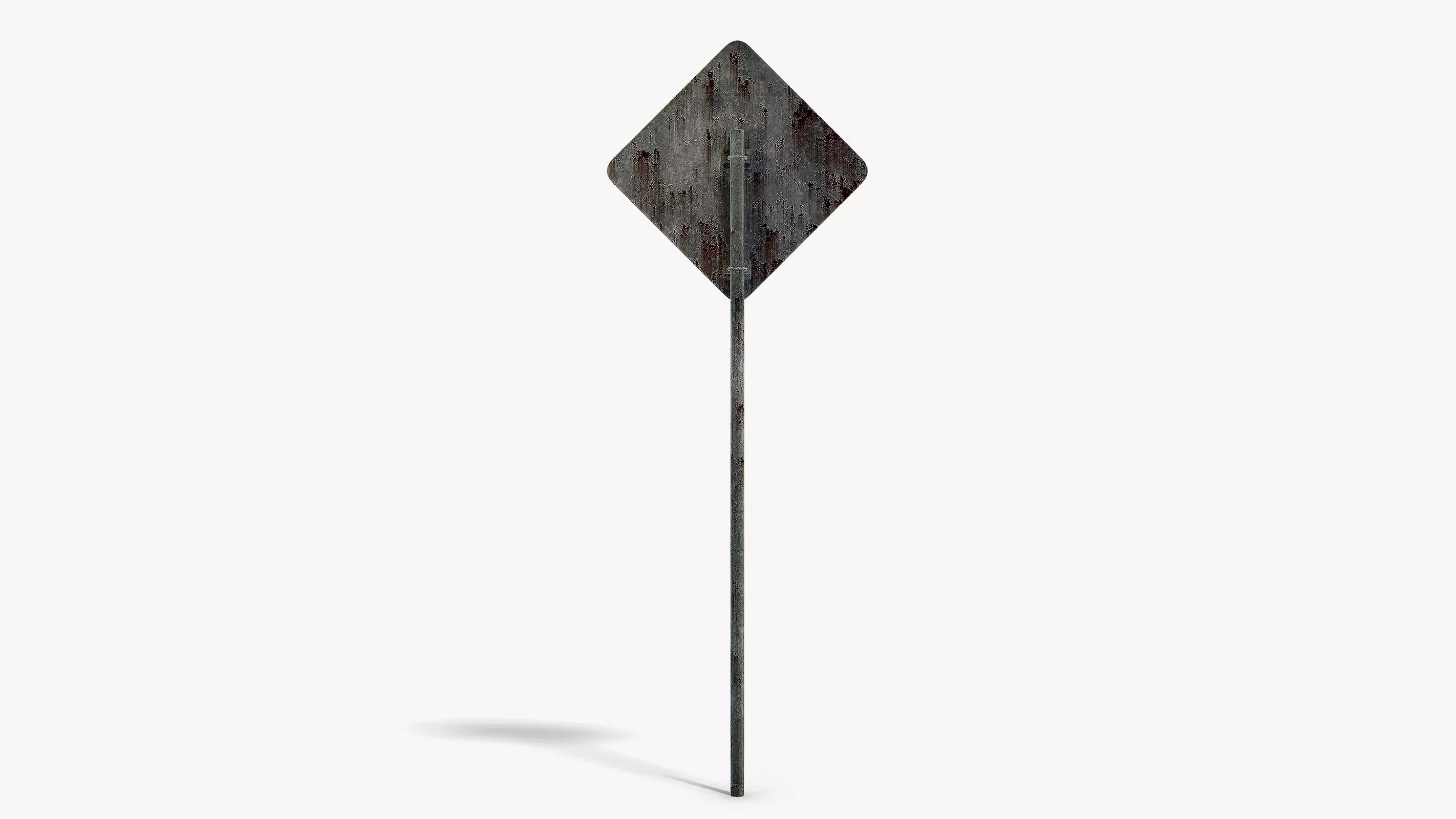 Damaged Traffic Jam Sign 3D model_3
