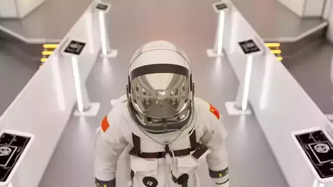  Astronaut Walking Towards the Universe Animation