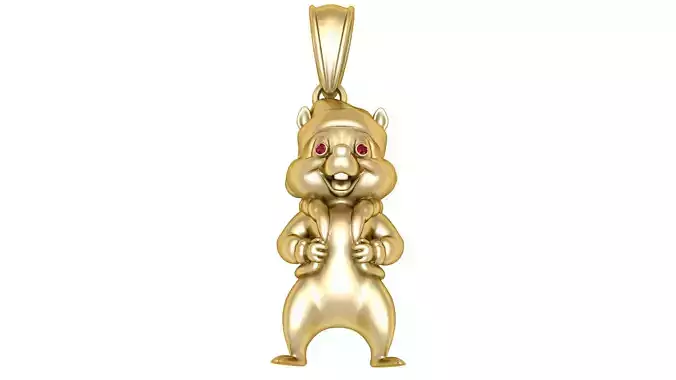 Gold Character Pendant  3d printable model 