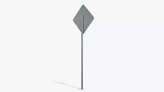 Traffic Jam Sign Low-poly 3D model 3