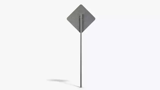 Traffic Jam Sign Low-poly 3D model 4