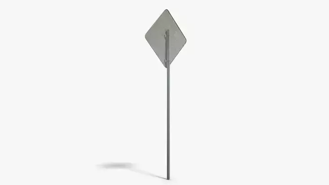 Traffic Jam Sign Low-poly 3D model 5