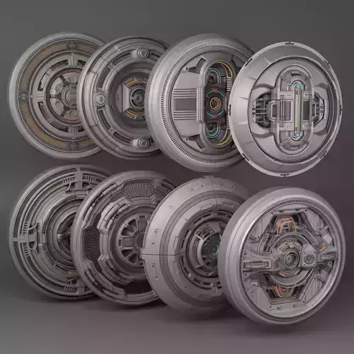 Sci-Fi KITBASH 3 - Big CIrcular Elements