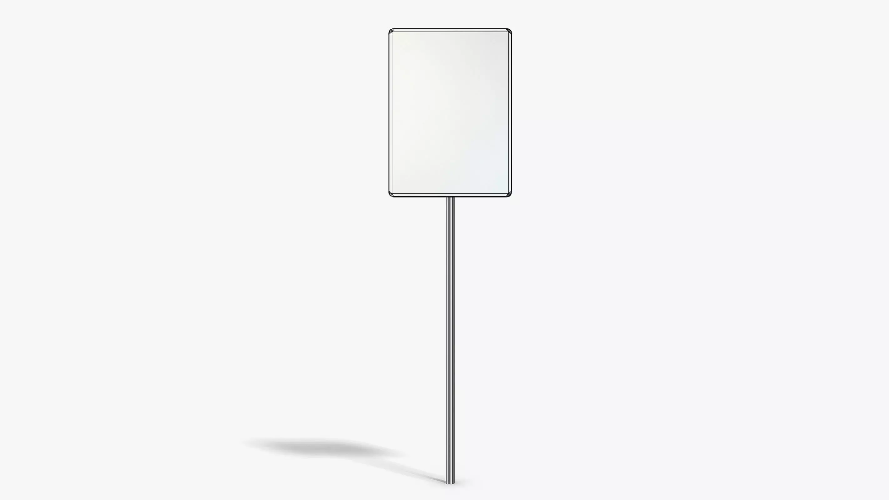 Damaged Gas Station Info Sign Low-poly 3D model_6