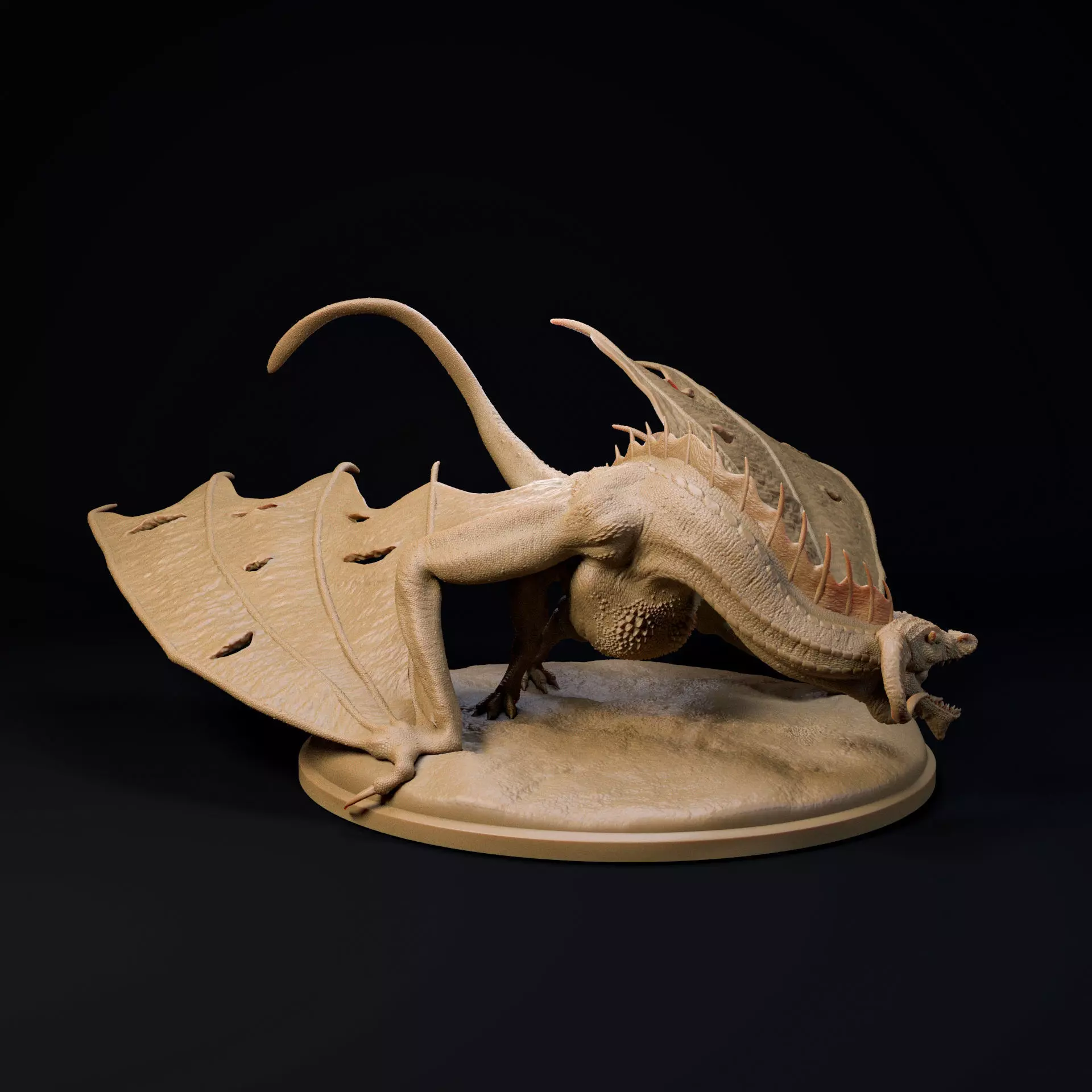 Ashwyrm Wyvern Dragon pre-supported wyvern 3D print model_2