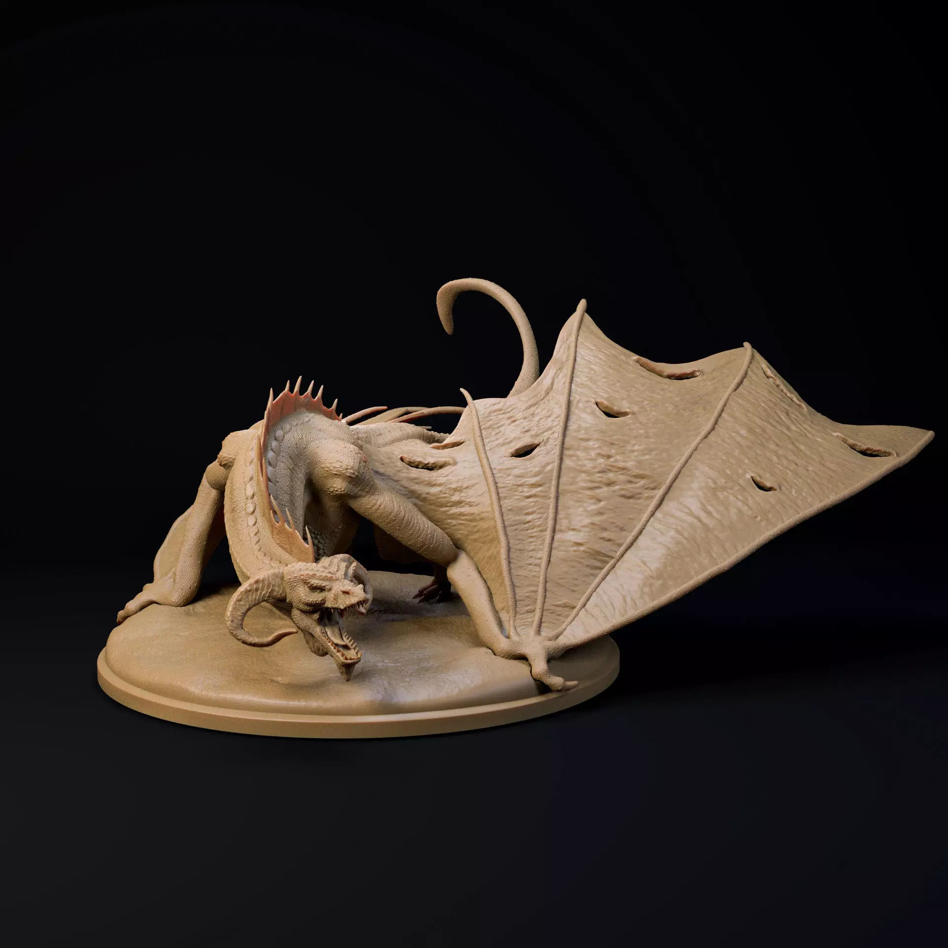 Ashwyrm Wyvern Dragon pre-supported wyvern 3D print model_3
