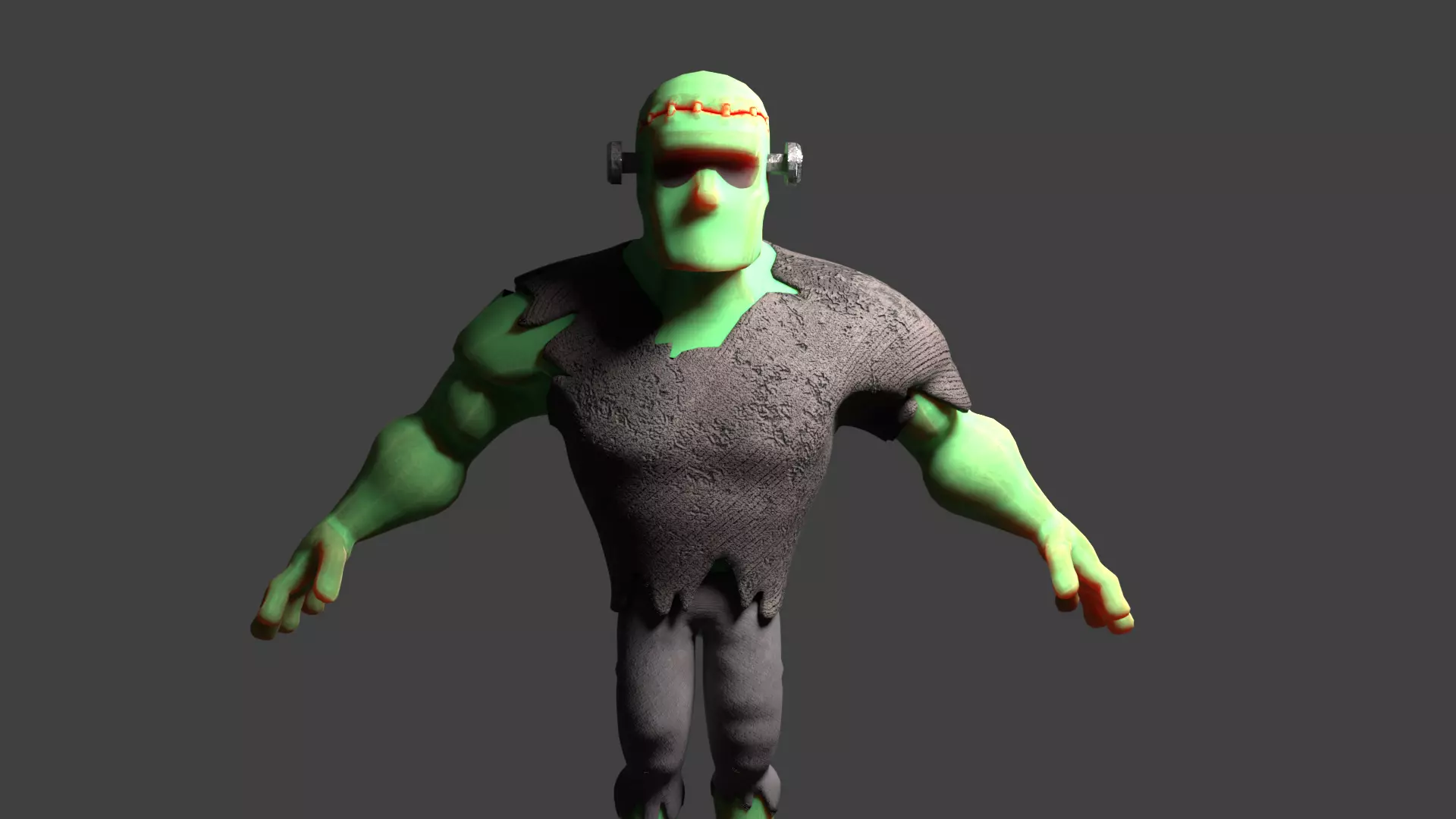 cartoon frankestein 3D model_0