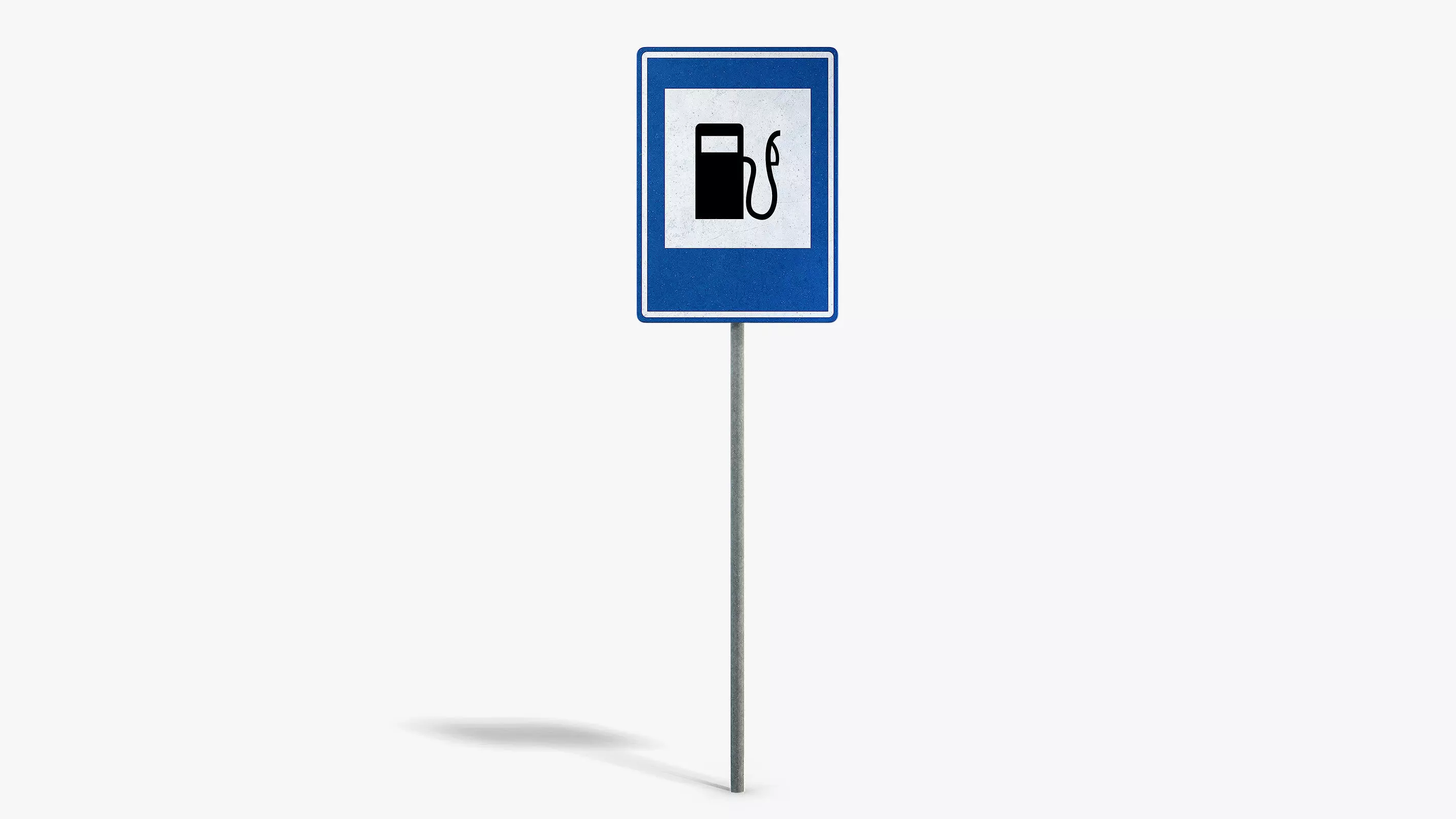 Gas Station Info Sign Low-poly 3D model_0