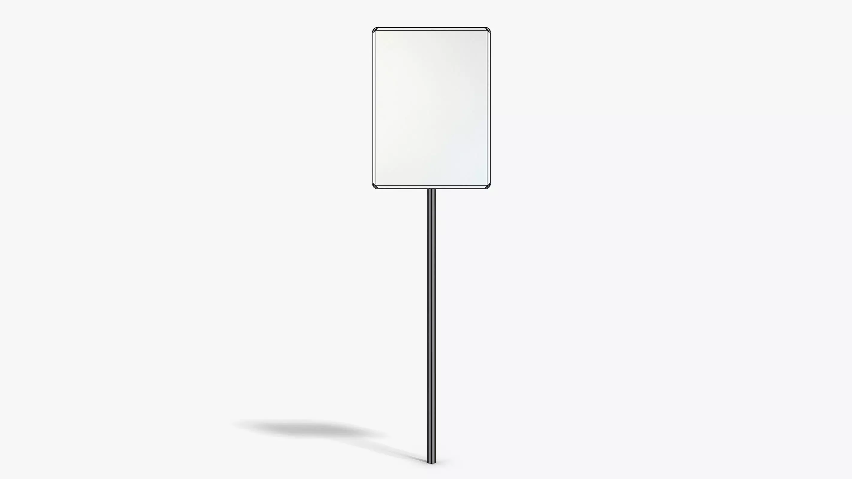 Gas Station Info Sign Low-poly 3D model_6