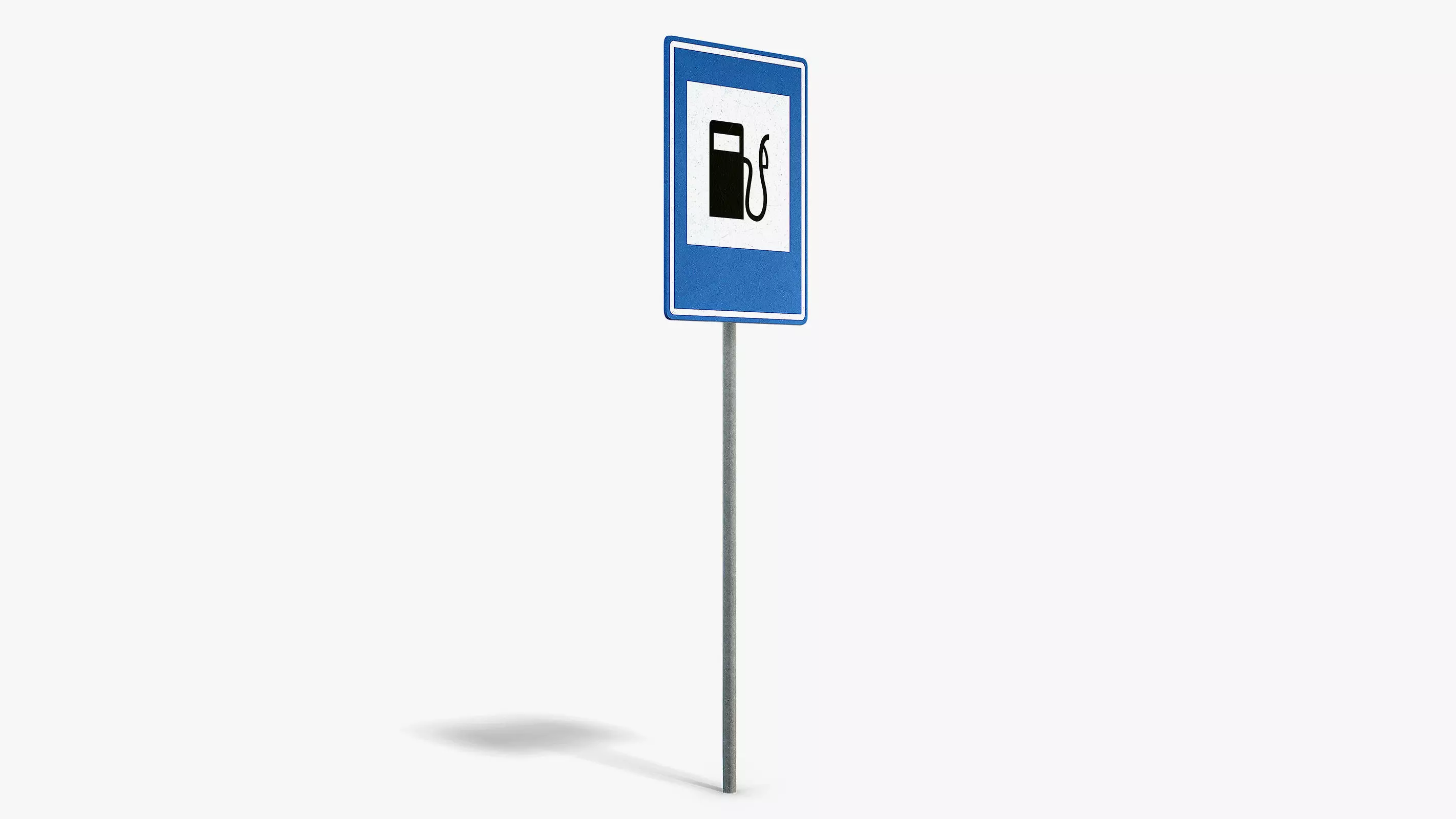 Gas Station Info Sign Low-poly 3D model_1