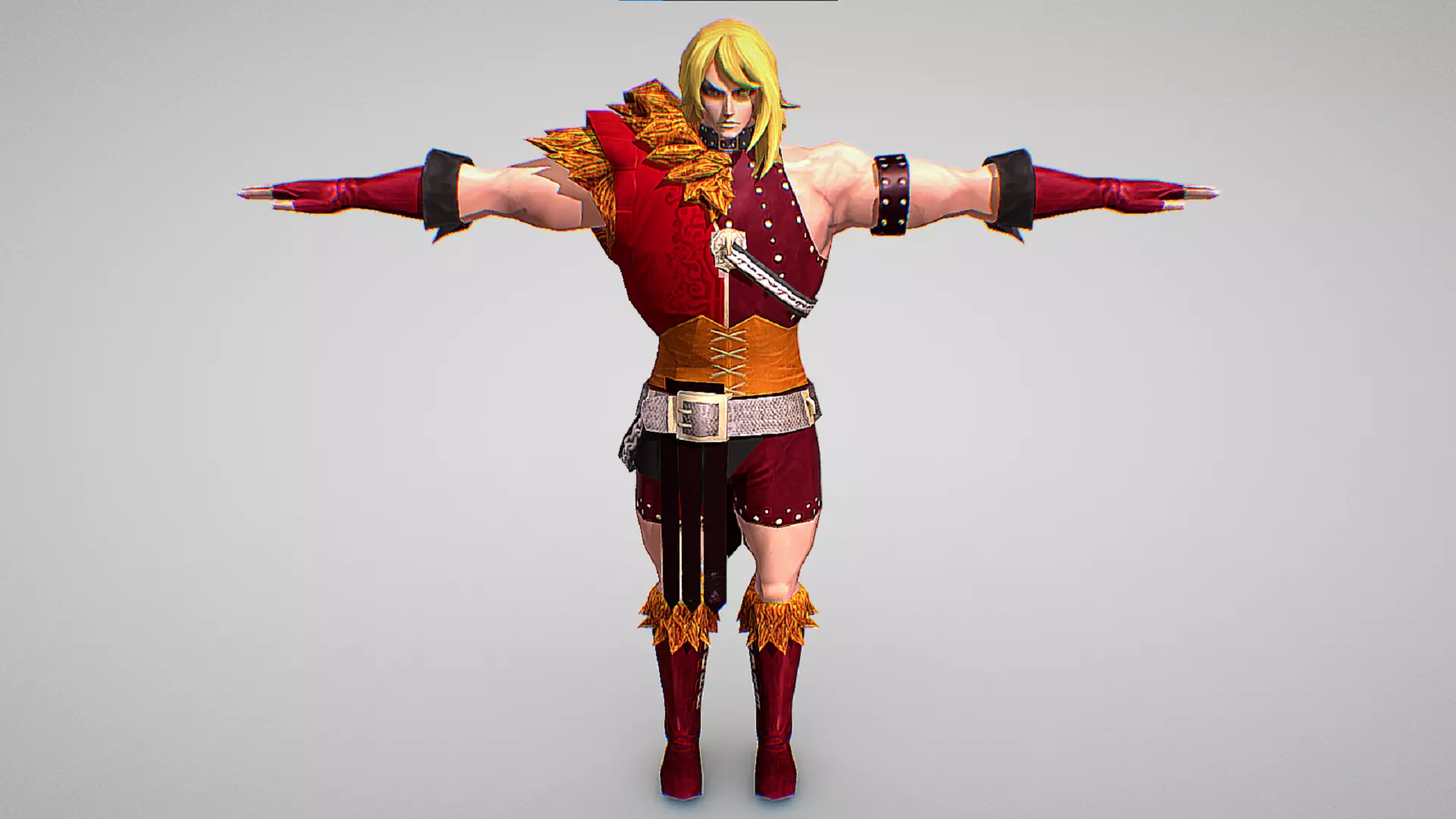 Simon Belmont - Spirit Fire - Castlevania - All 8 Skins Included Low-poly 3D model_5