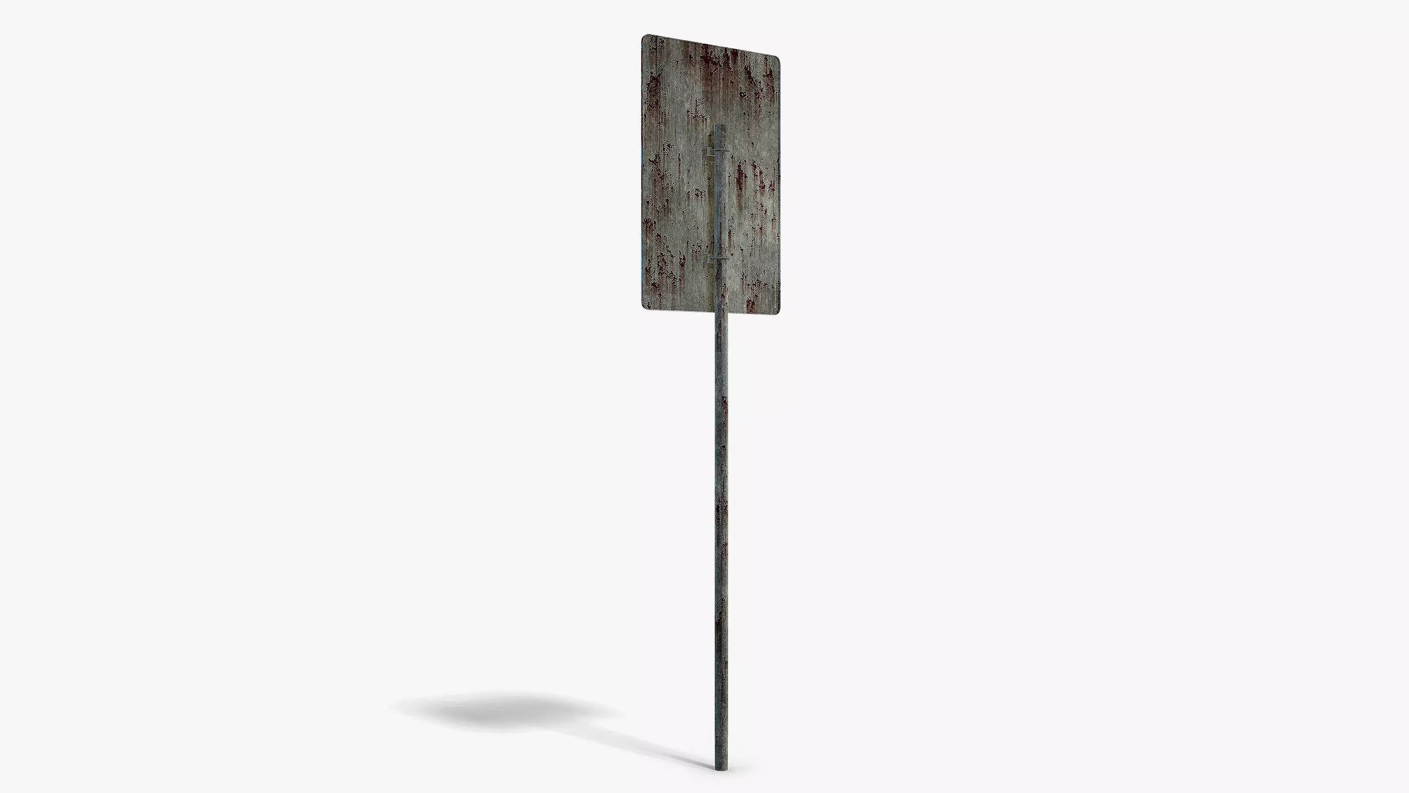 Damaged Toilet Info Sign Low-poly 3D model_4