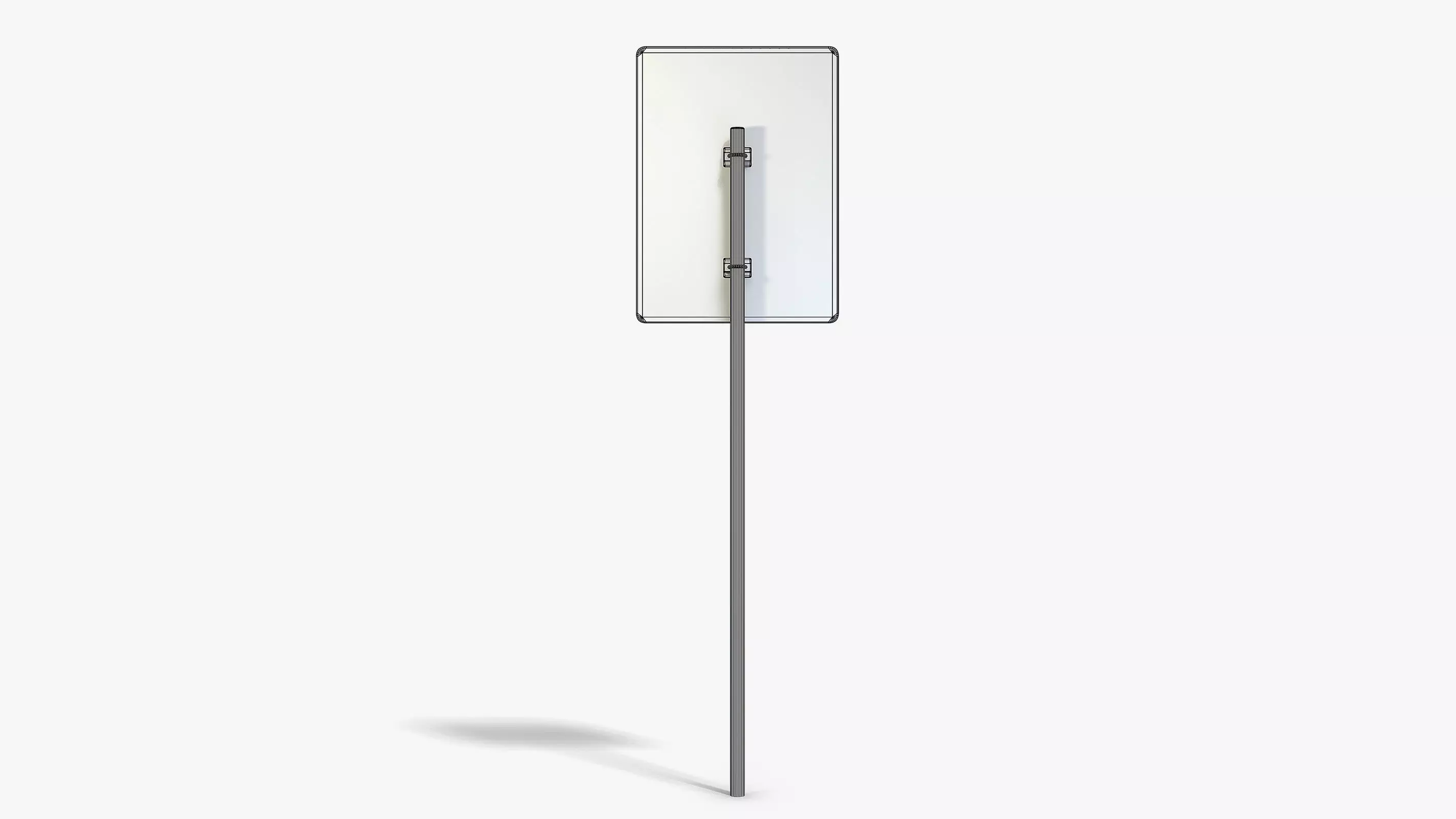 Damaged Toilet Info Sign Low-poly 3D model_9