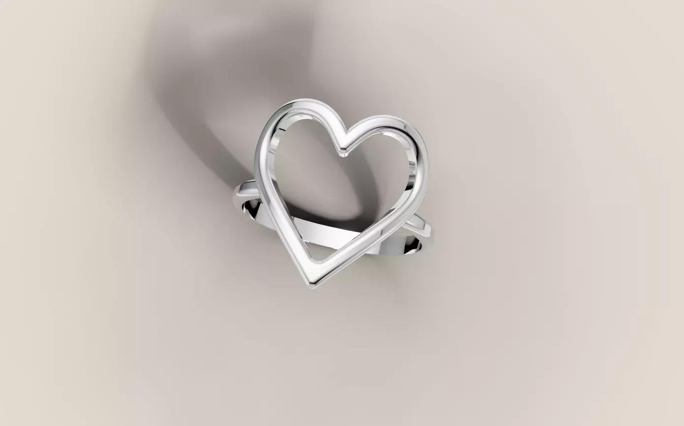 HEART RING 3D print model_6