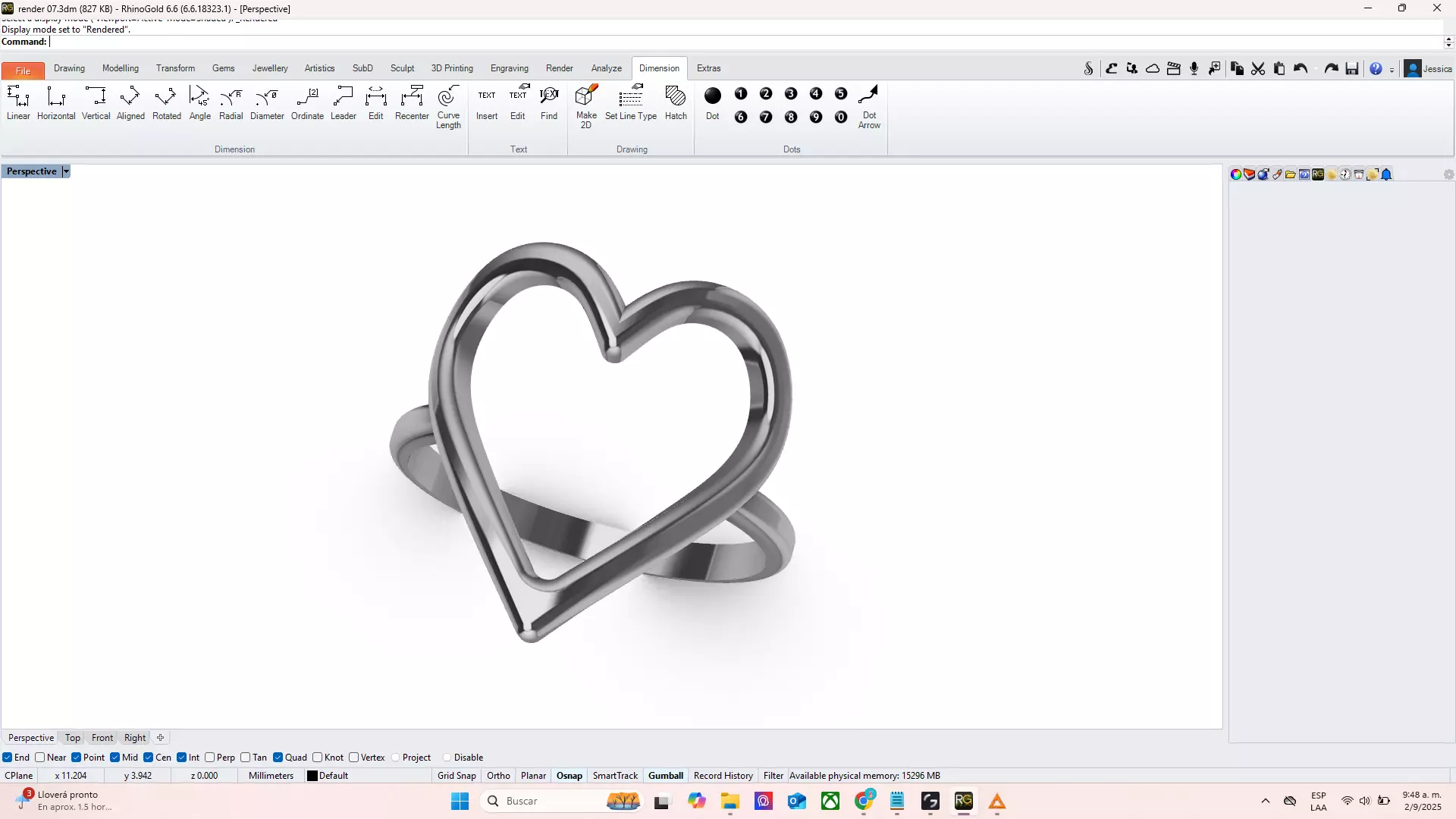 HEART RING 3D print model_3