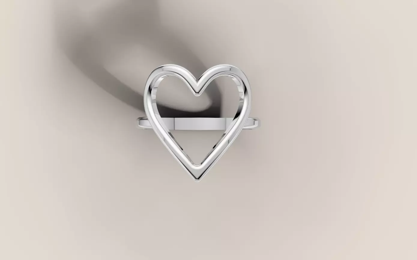 HEART RING 3D print model_7