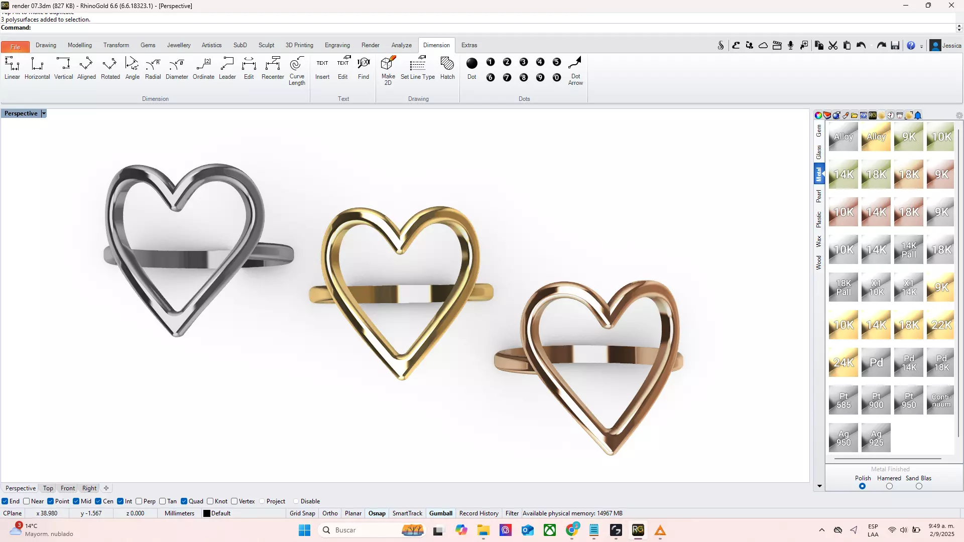 HEART RING 3D print model_5