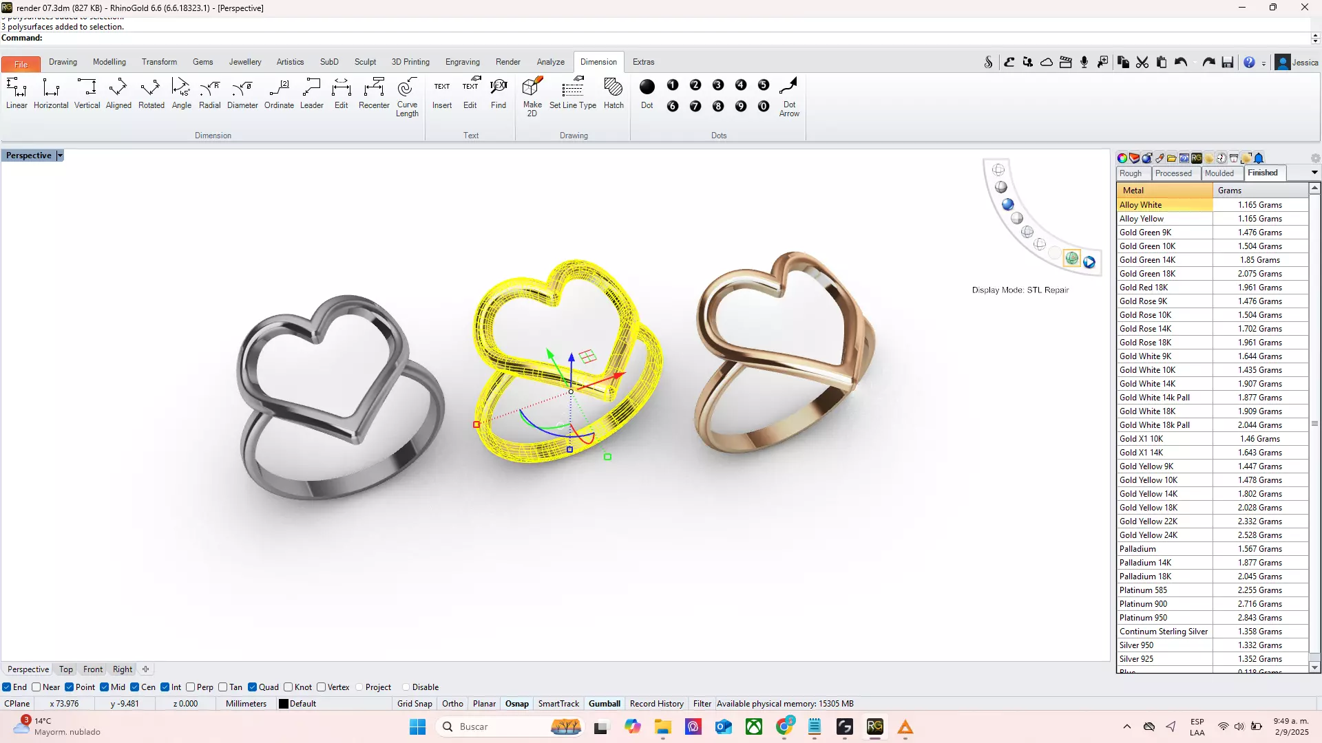 HEART RING 3D print model_4