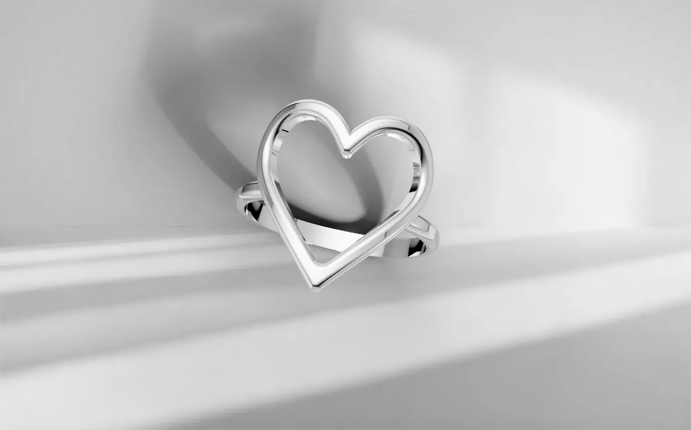 HEART RING 3D print model_0