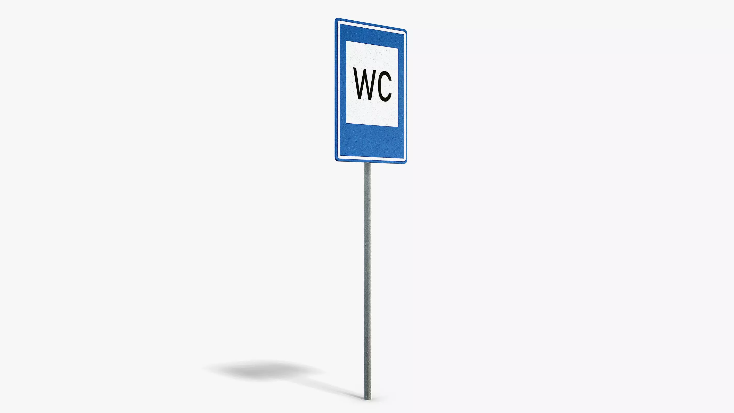 Toilet Info Sign Low-poly 3D model_1
