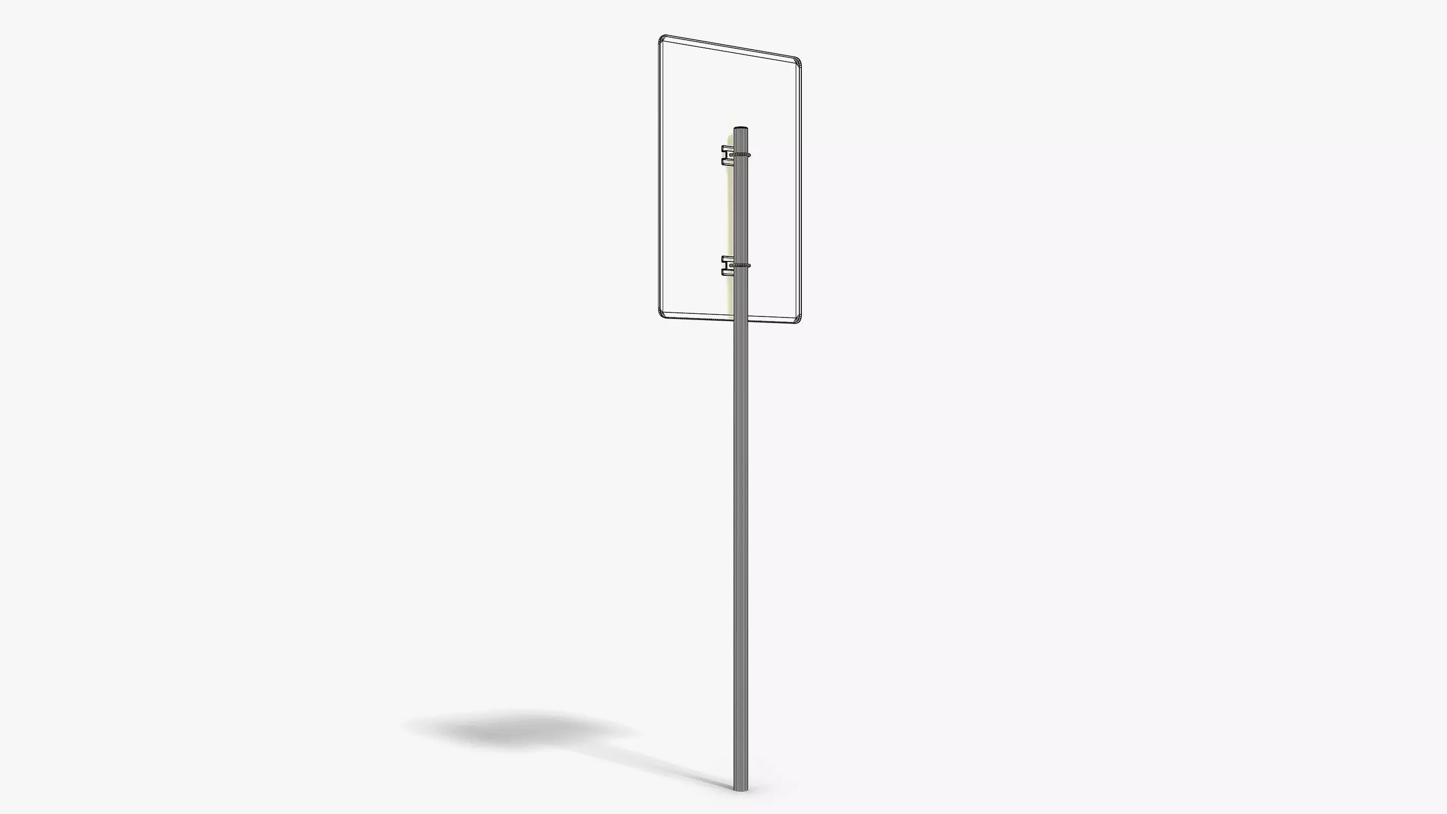 Toilet Info Sign Low-poly 3D model_10