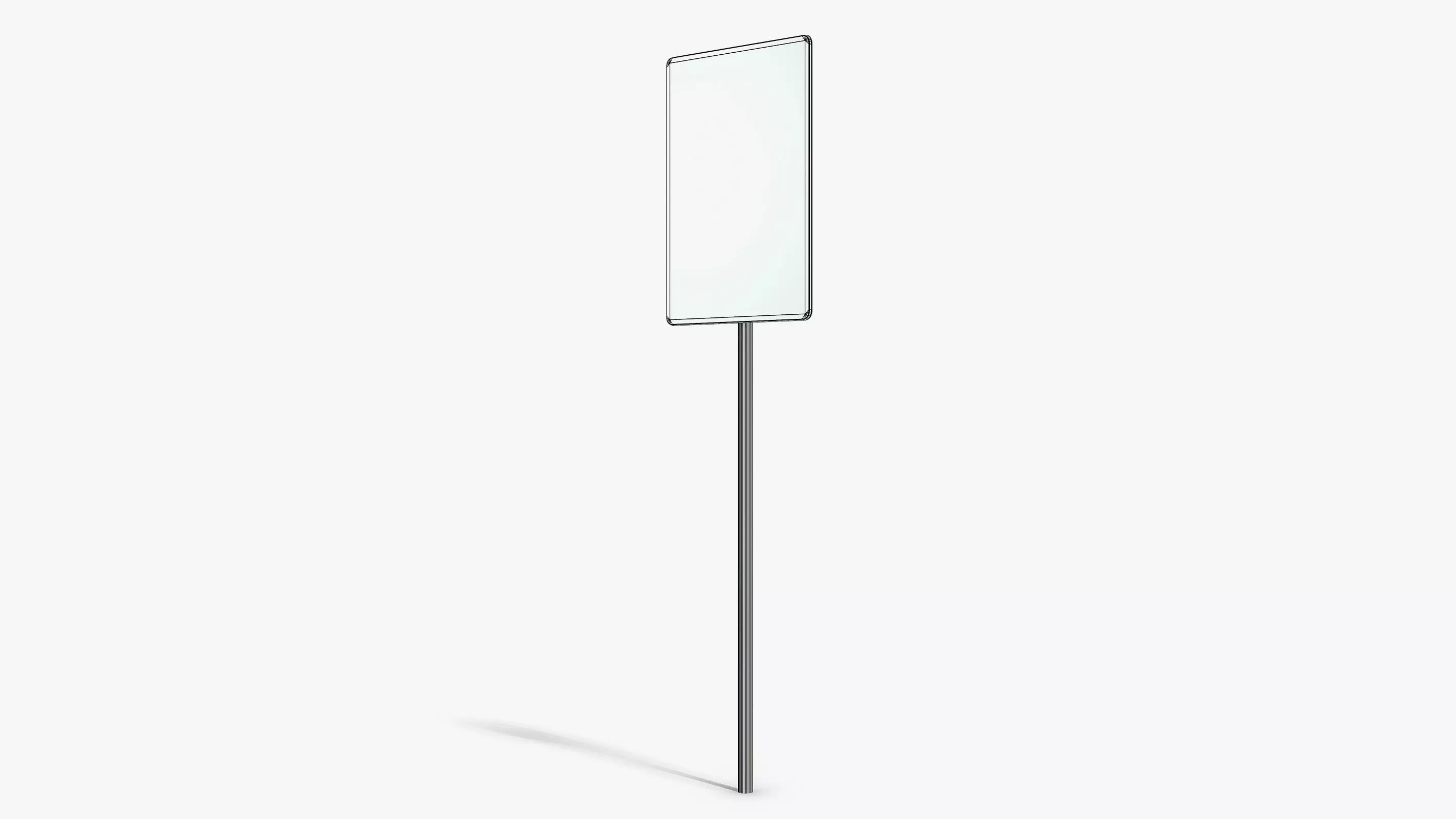 Toilet Info Sign Low-poly 3D model_11