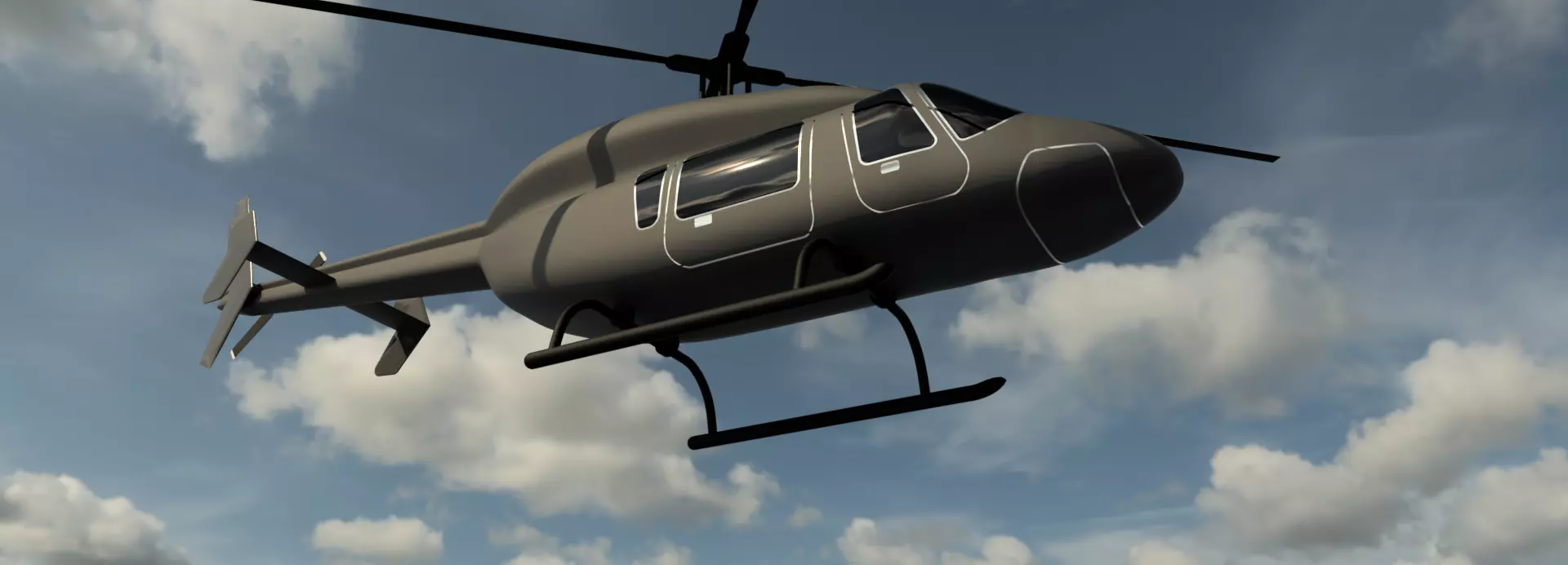 Bell 427 Helicopter 3D print model