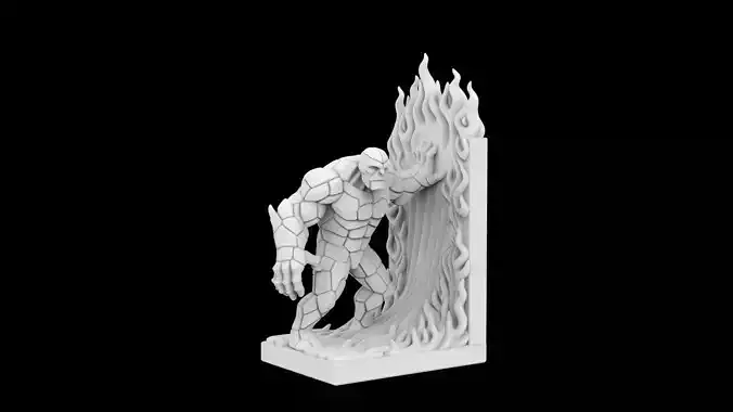 Lava Golem Bookend 3D Print Model 3D print model