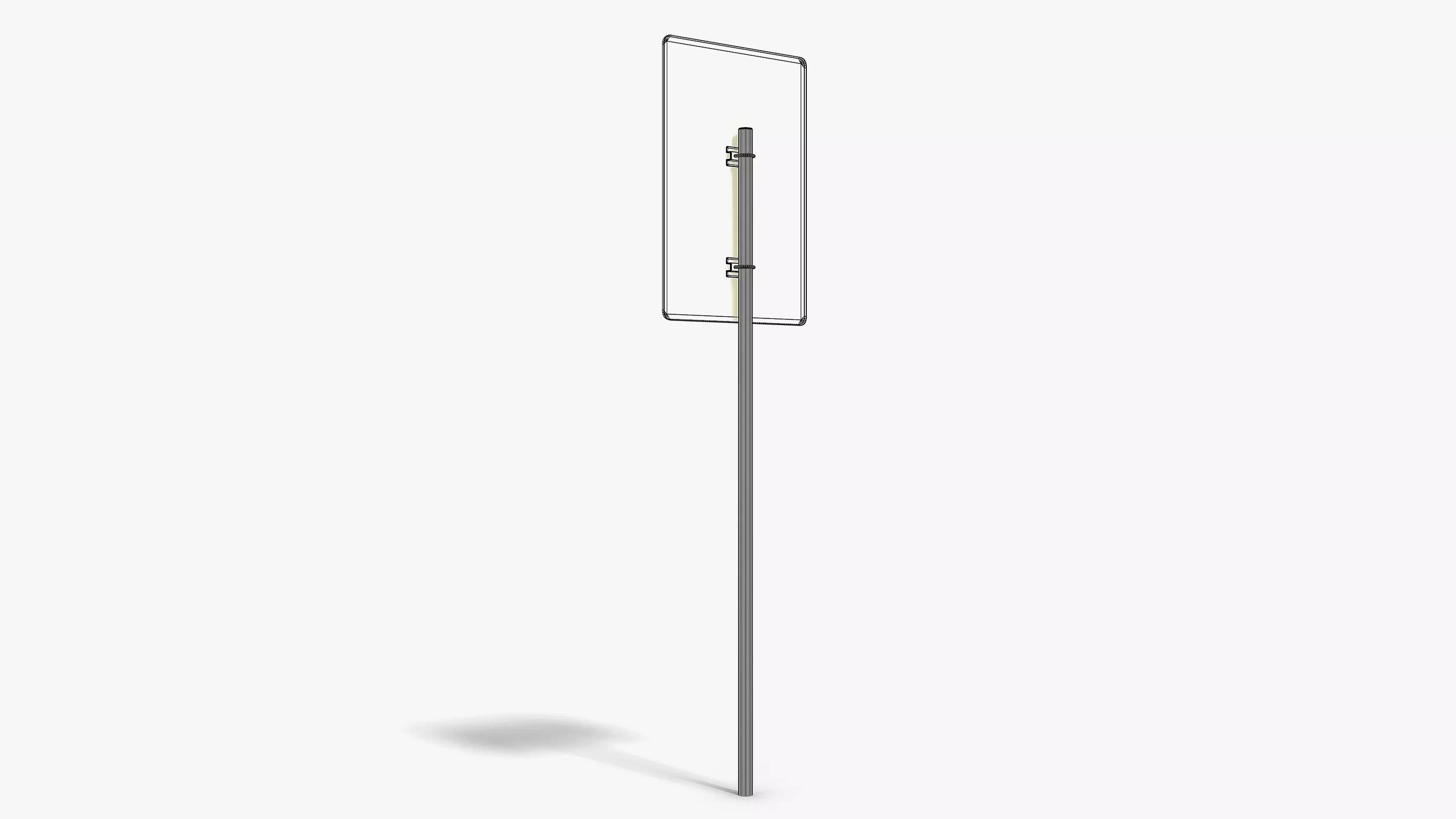 Police Info Sign Low-poly 3D model_10