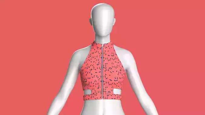 Girls Sleeveless Zip Top