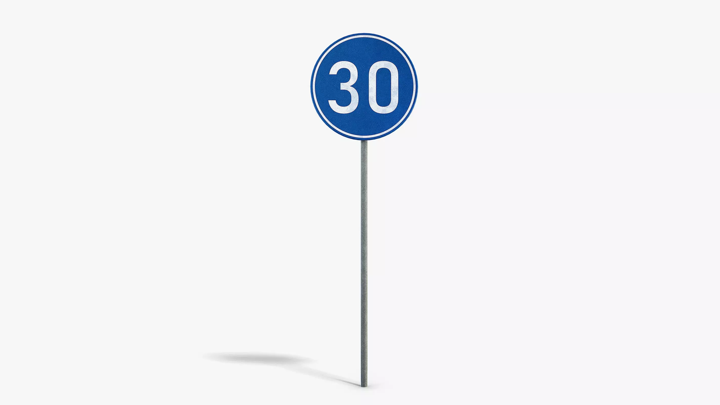 Minimum Speed Sign Low-poly 3D model_0