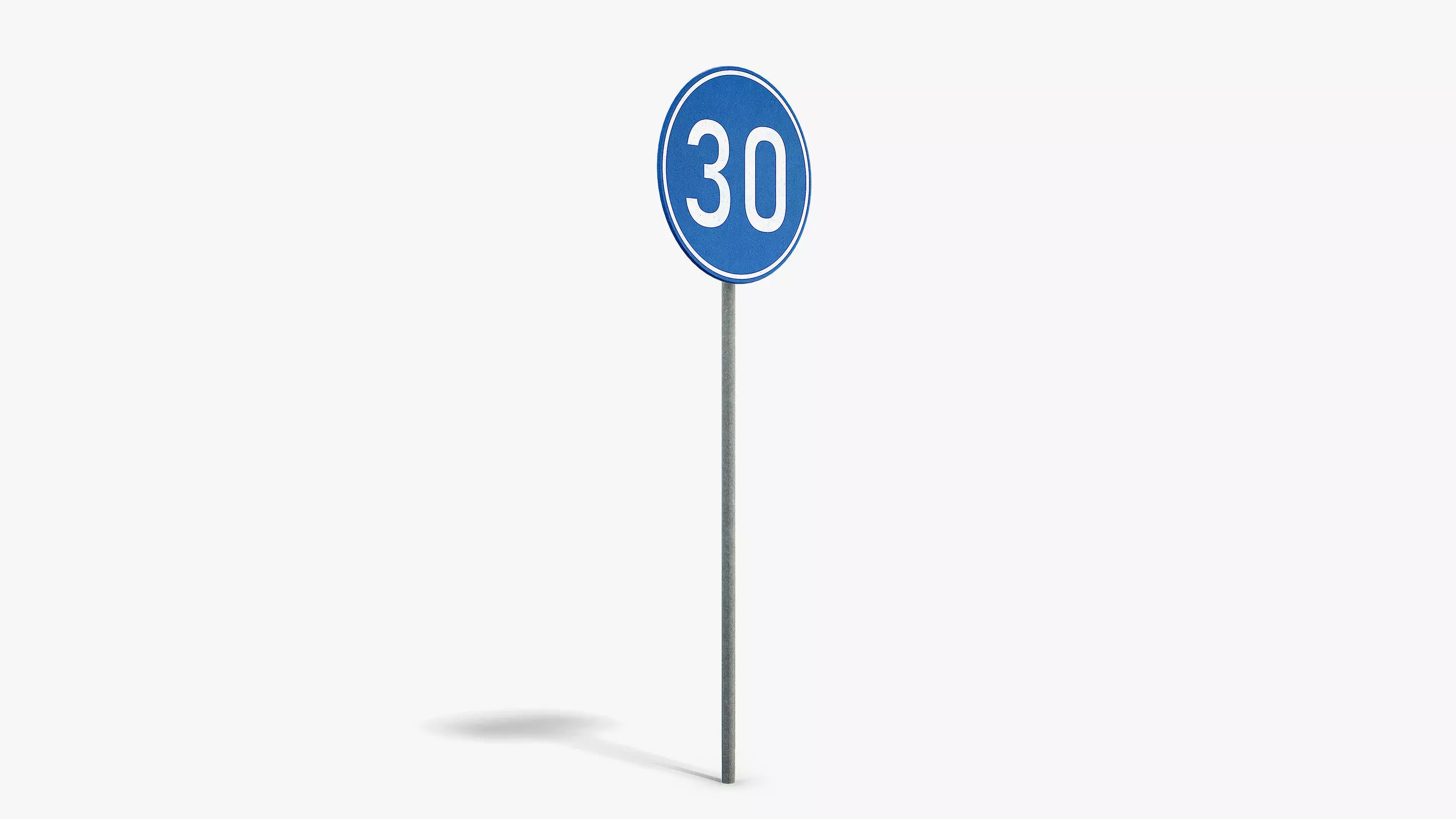 Minimum Speed Sign Low-poly 3D model_1
