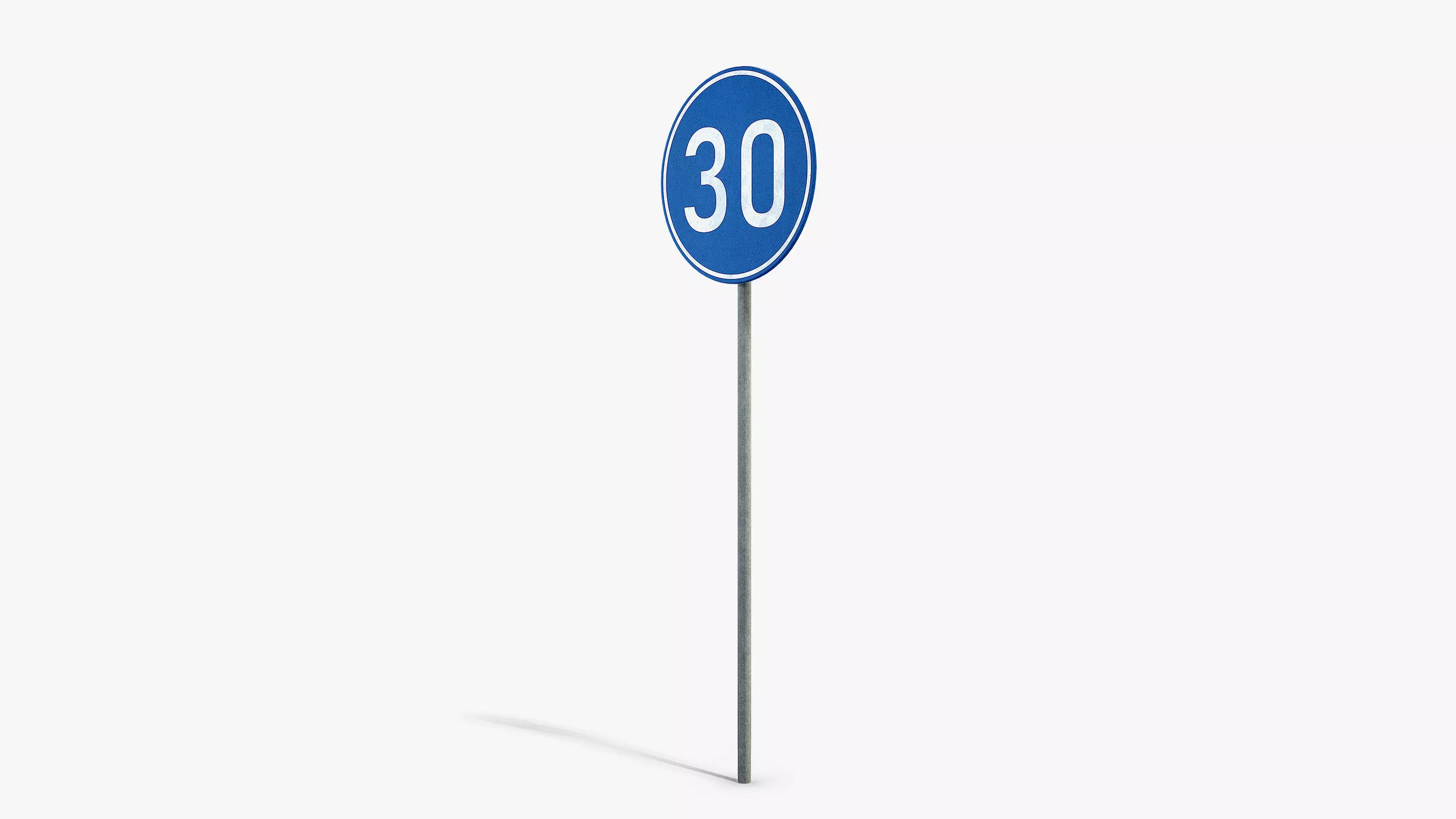 Minimum Speed Sign Low-poly 3D model_5