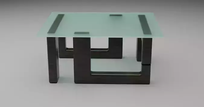 Low-Poly Modern Table - Optimized 3D Model