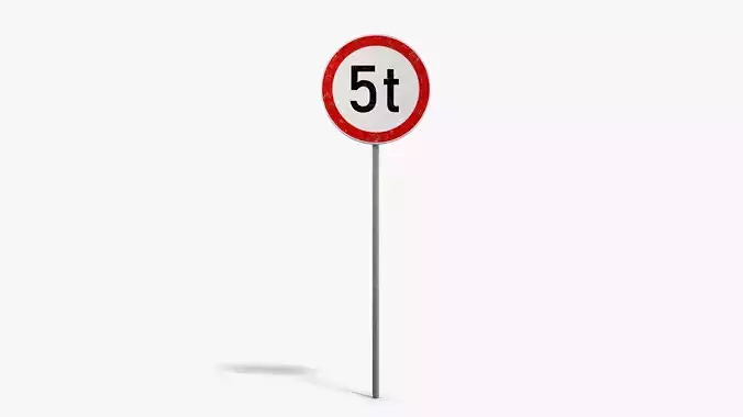 Max Weight Sign Low-poly 3D model