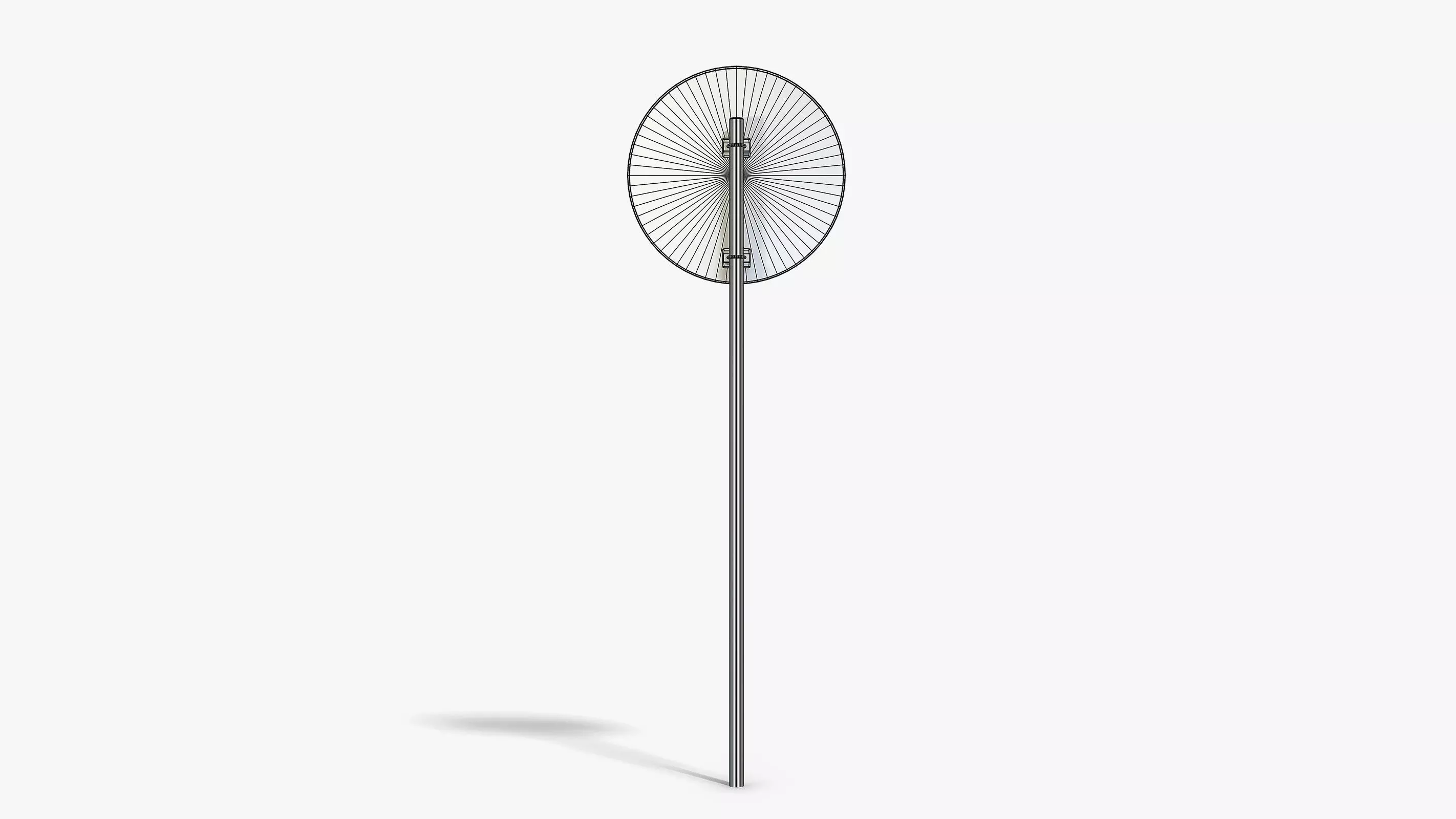 Damaged Max Height Sign Low-poly 3D model_9