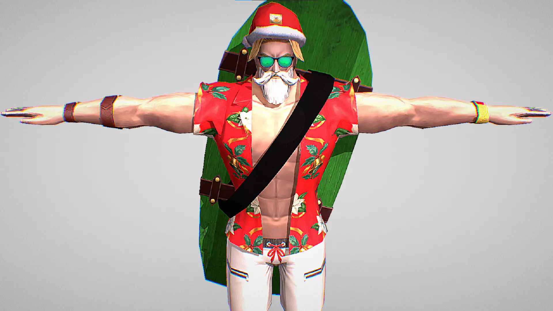 Simon Belmont - Surfing Santa - Castlevania - Grimore Of Souls Low-poly 3D model