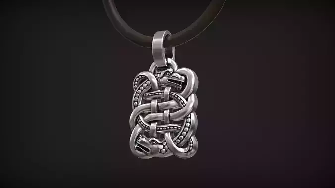 Celtic Dragon Knot Traditional Ornament Pendant